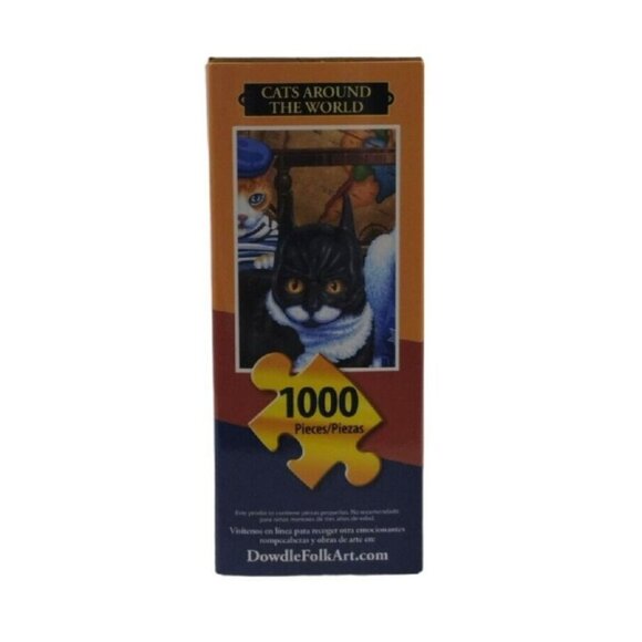 Dowdle Cats Around The World 19 x 27 inch 1000 Piece Jigsaw Folk Puzzle Sealed - Picture 8 of 10